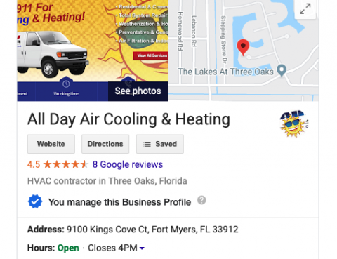 all day air cooling and heating google reviews