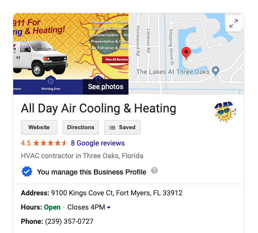 all day air cooling and heating google reviews